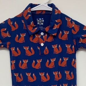 Kickee Pants Boys Fox Collared Onesie